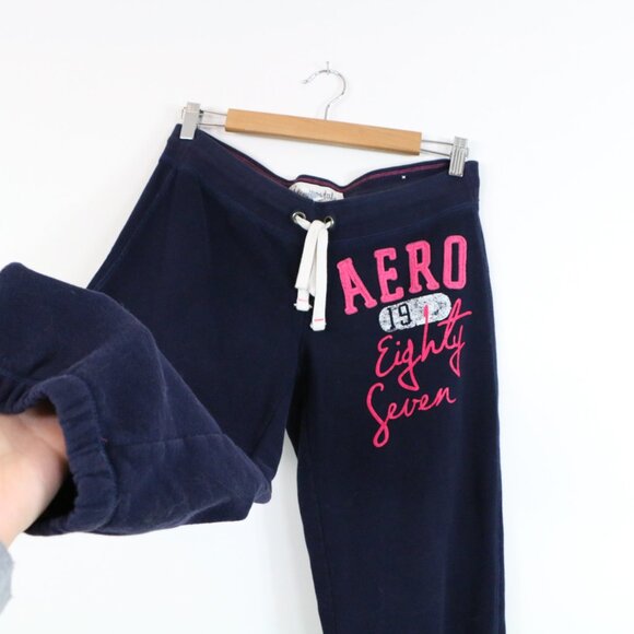 *Aeropostal Low Rise Navy Track Pant - Picture 4 of 5